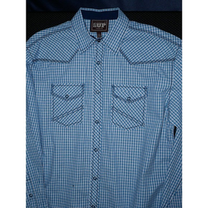 Cowboy‎ Up Classic Fit With Snap Buttons Dress Shirt Mens Size Large